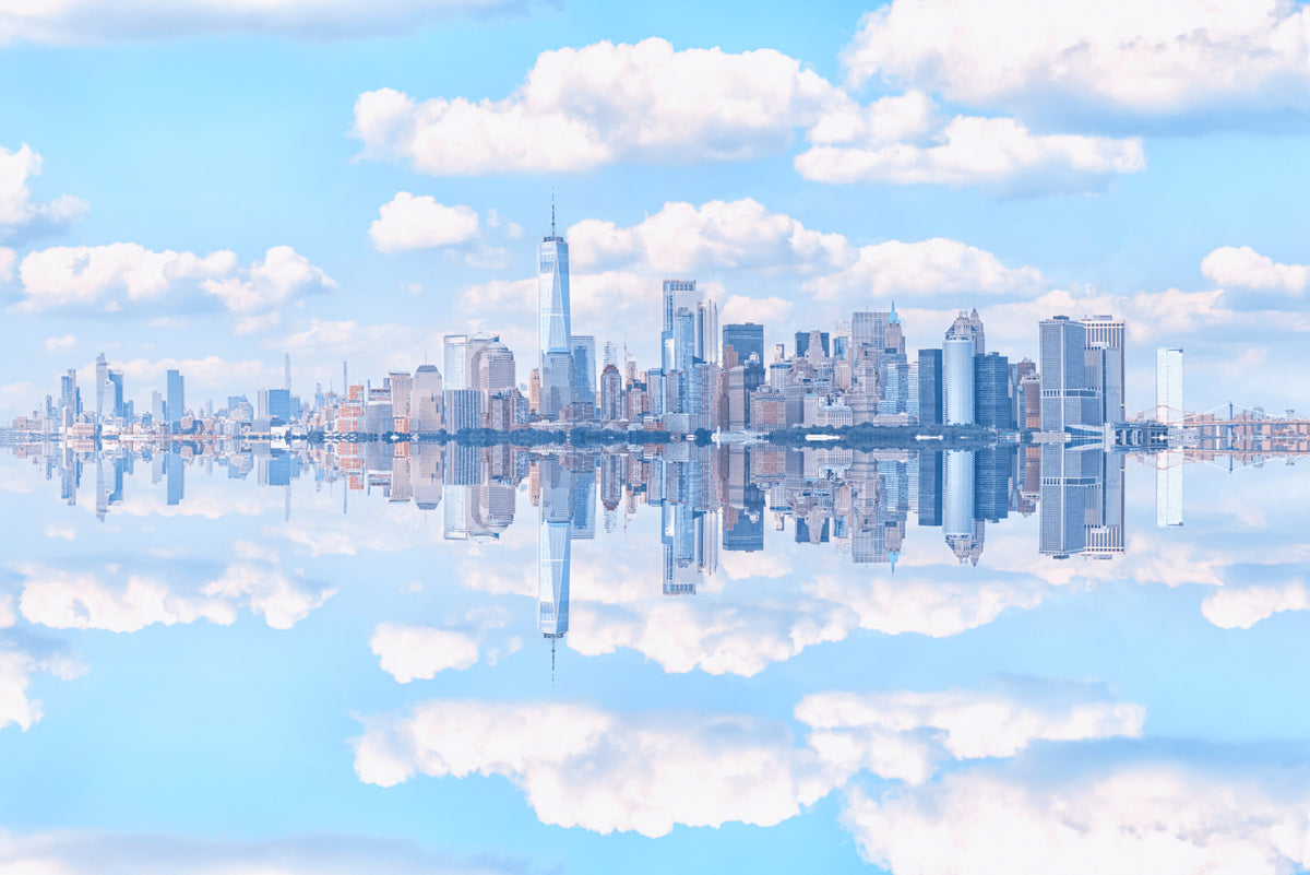 Skyline Reflection Wall Mural in your room