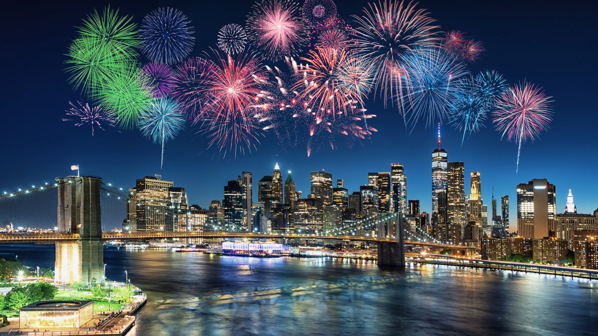 Urban Fireworks Wall Mural in your room