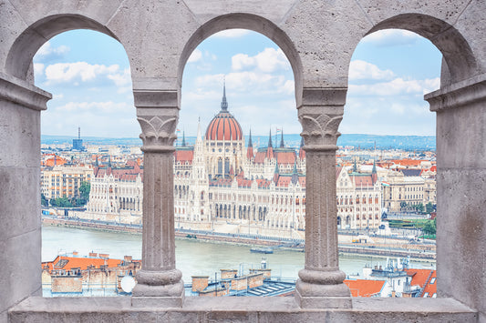 Budapest Vista Arches Wall Mural