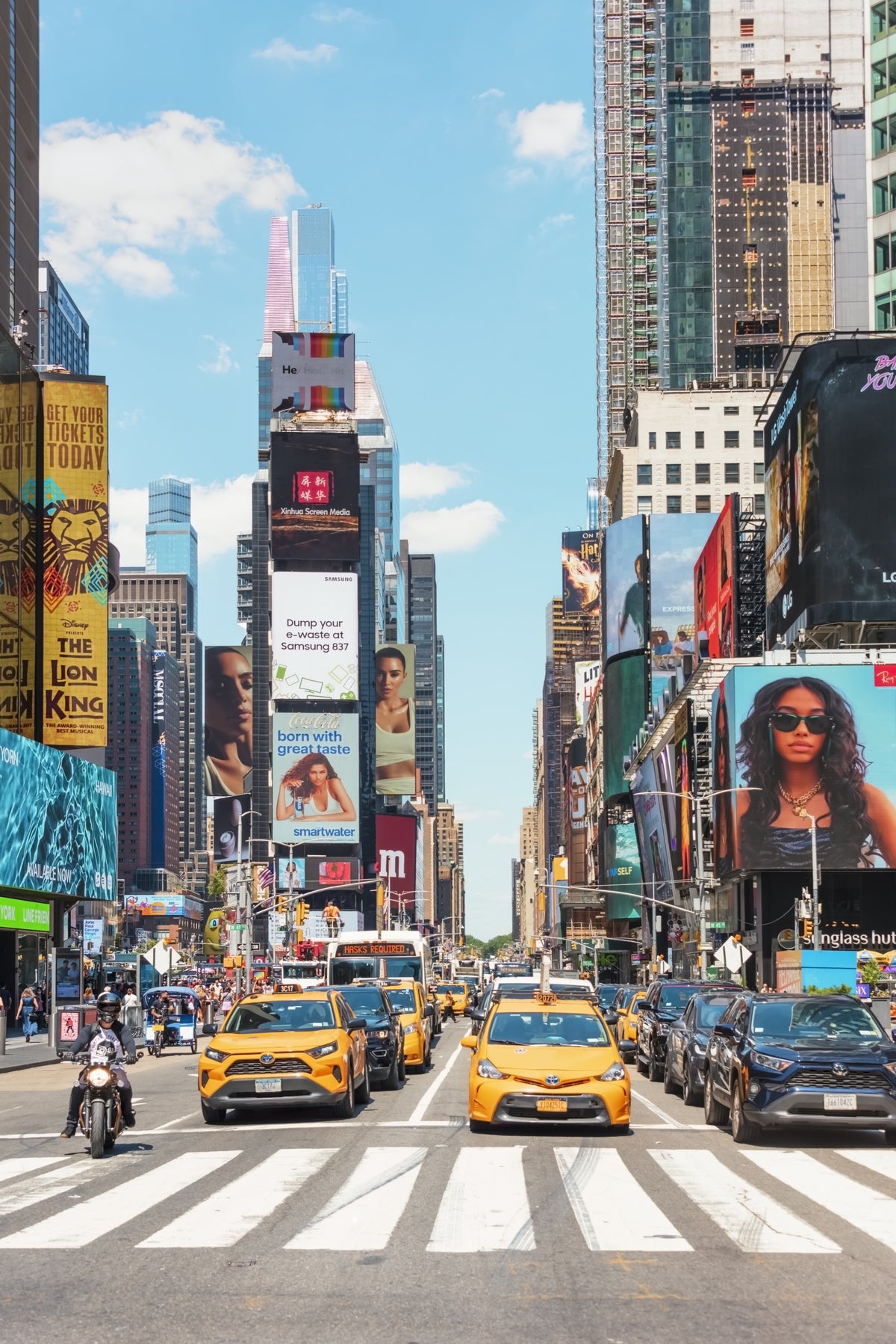 Times Square Buzz Wall Mural in your room