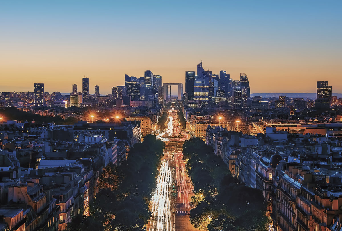 Metropolis Dusk Wall Mural in your room