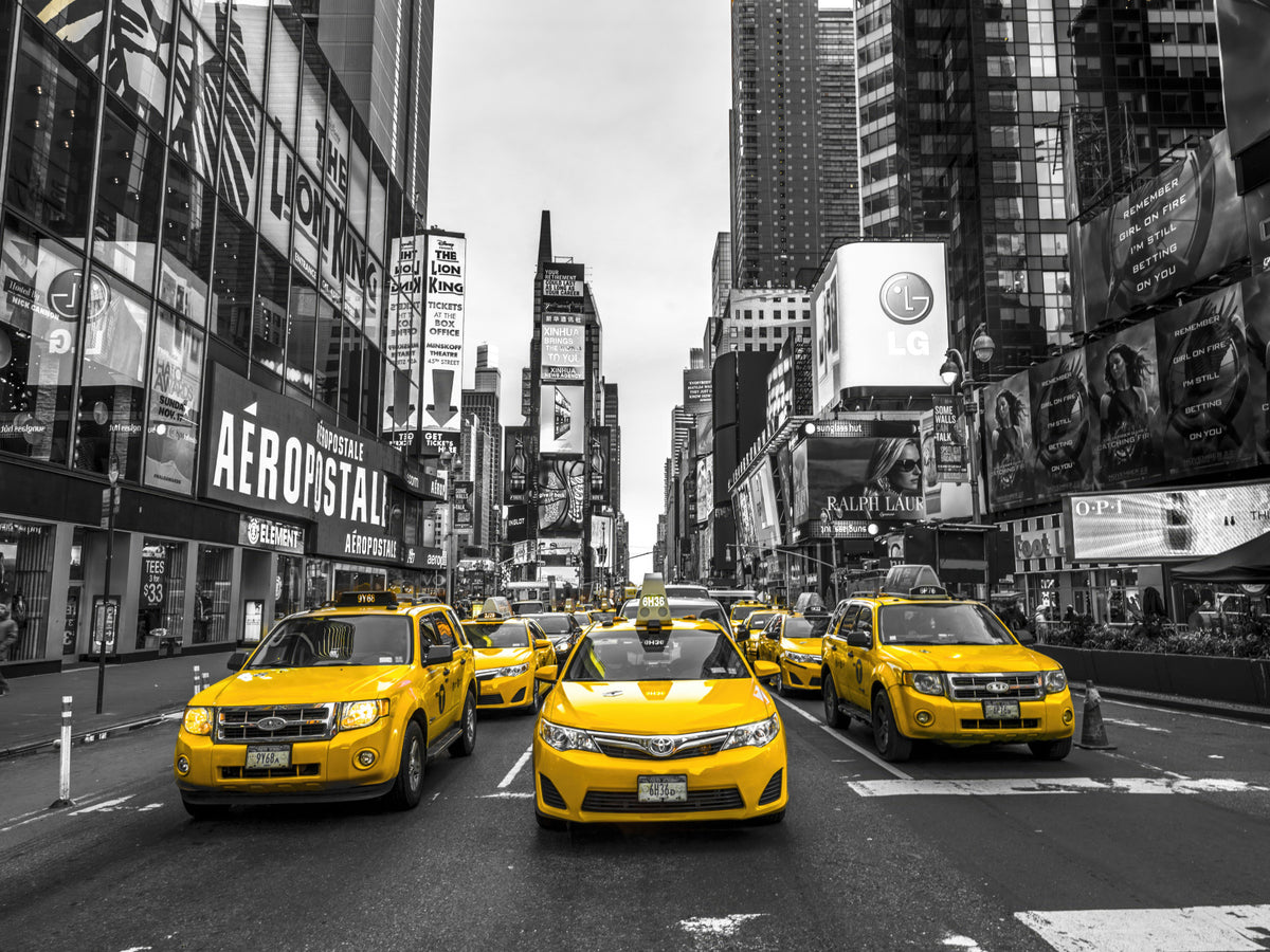 Taxi Rush Hour Wall Mural in your room