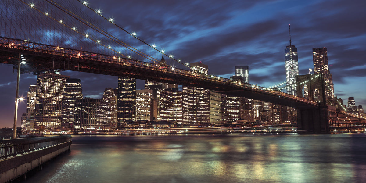 Brooklyn Bridge at Dusk Wall Mural