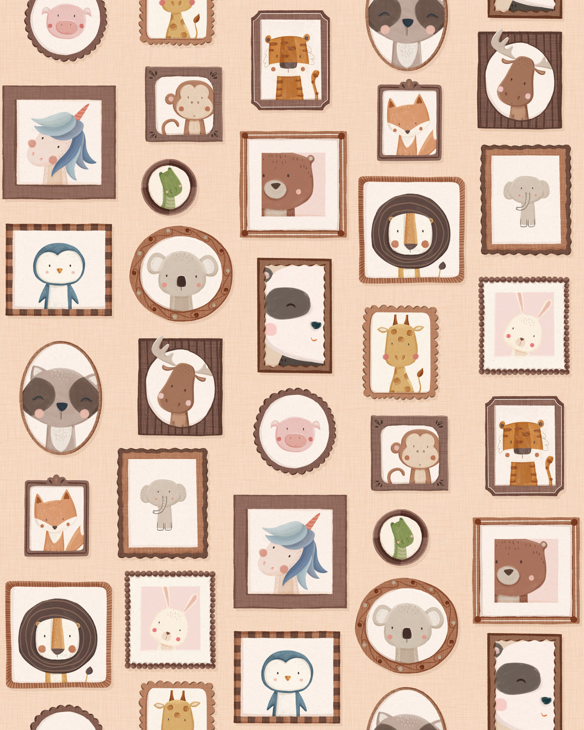 Cute Animal Portraits  Wallpaper⁠ in your room
