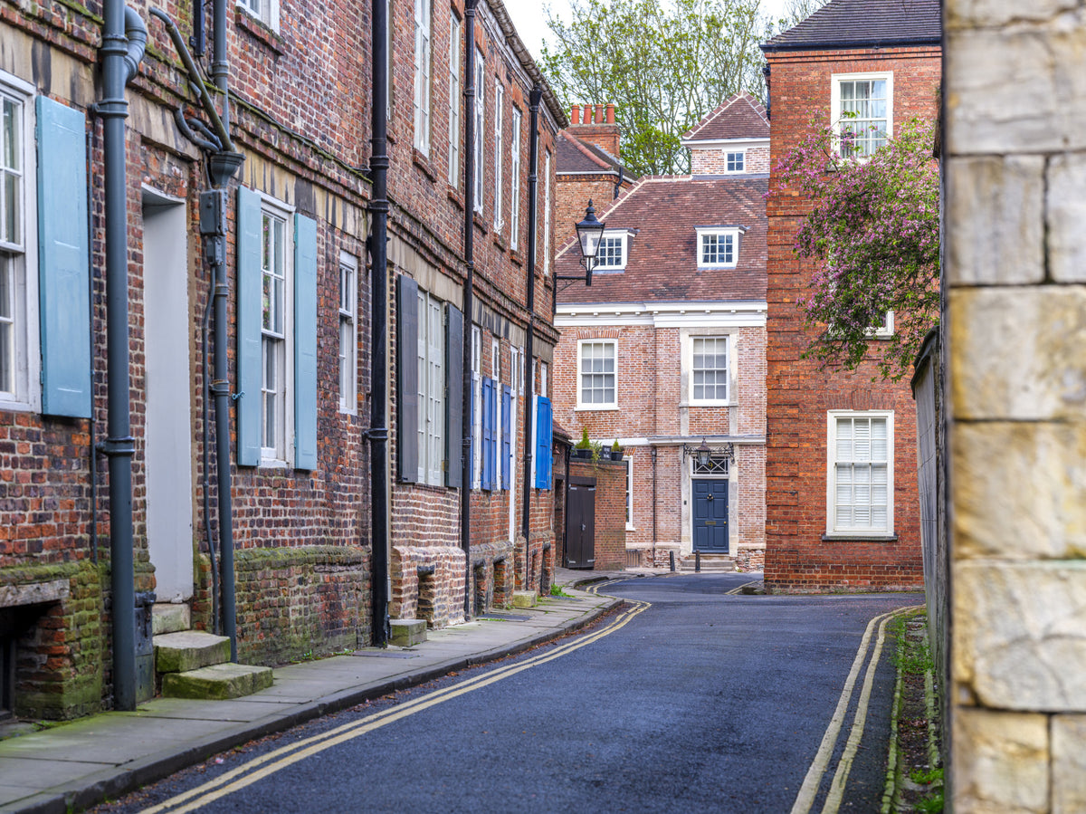 English Town Lane Wall Mural in your room
