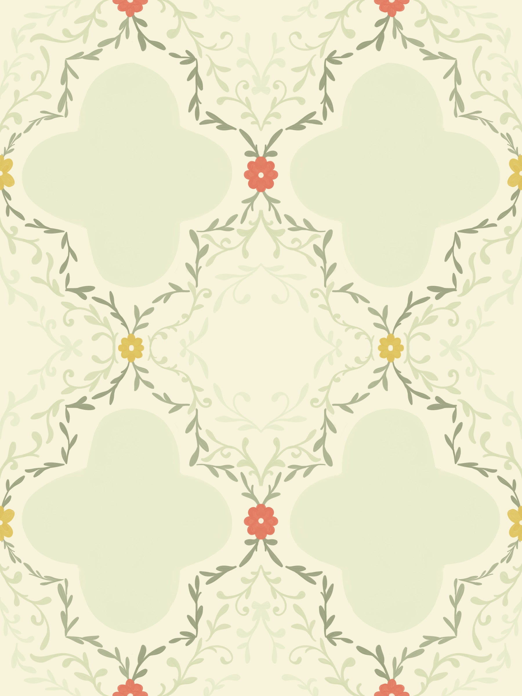 Quatrefoil Vines Wallpaper⁠