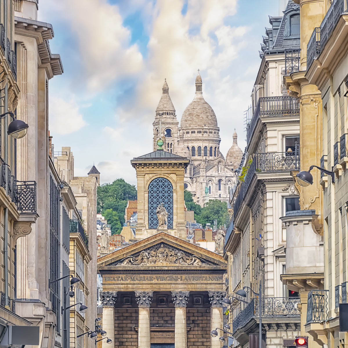 Parisian View Wall Mural in your room — zoomed