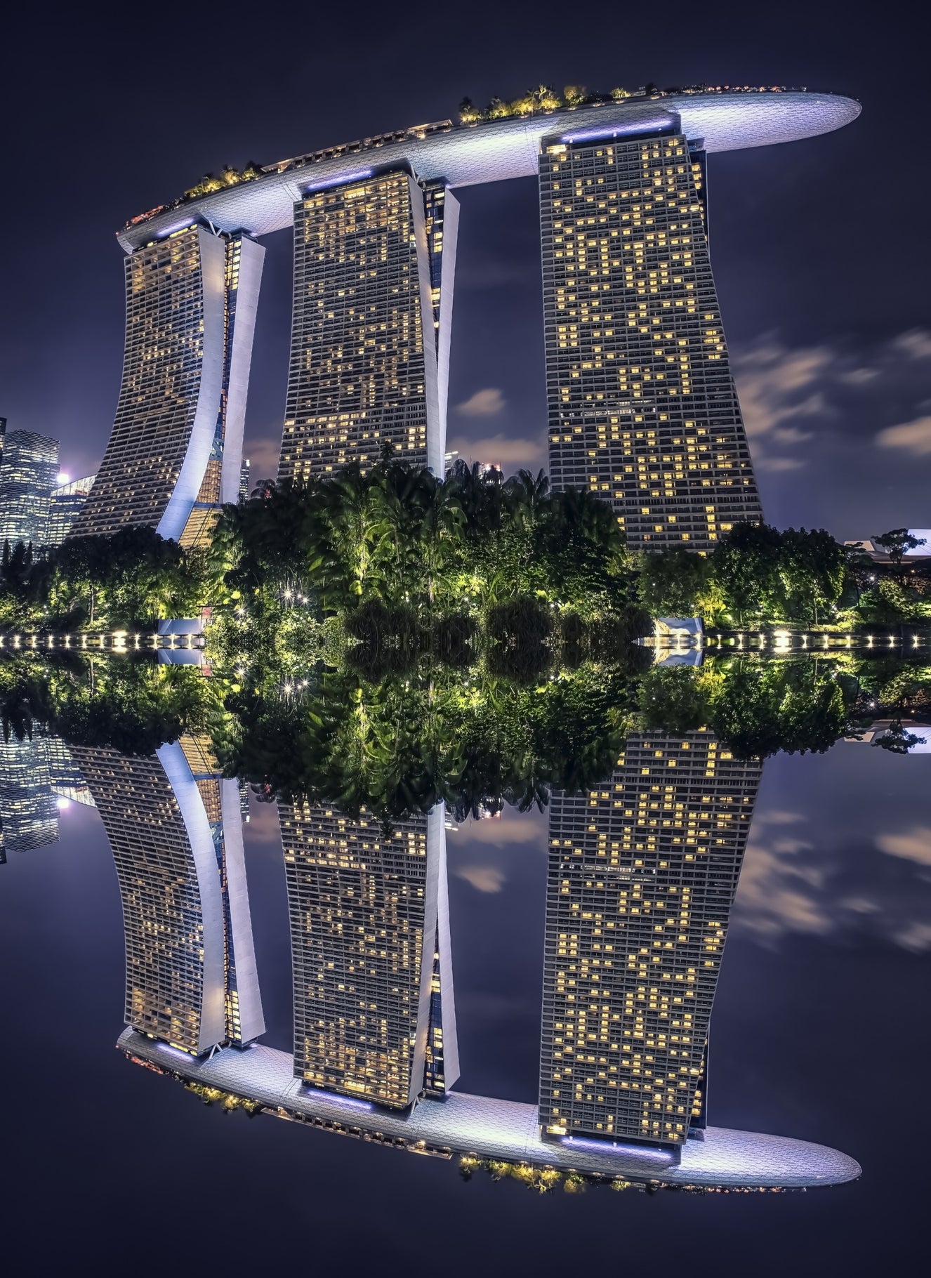 Singaore Reflection Wall Mural
