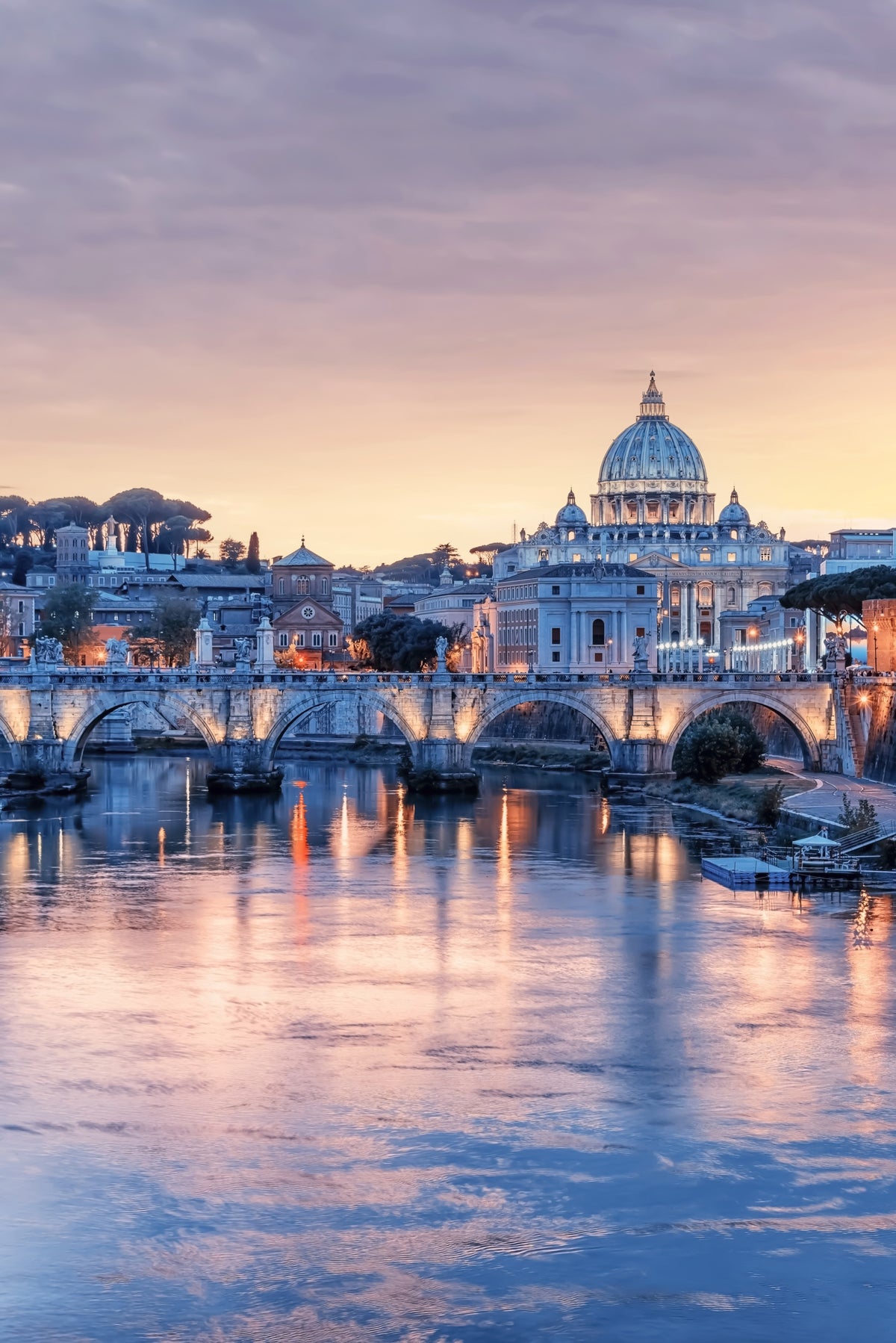 Eternal City Dusk Wall Mural in your room