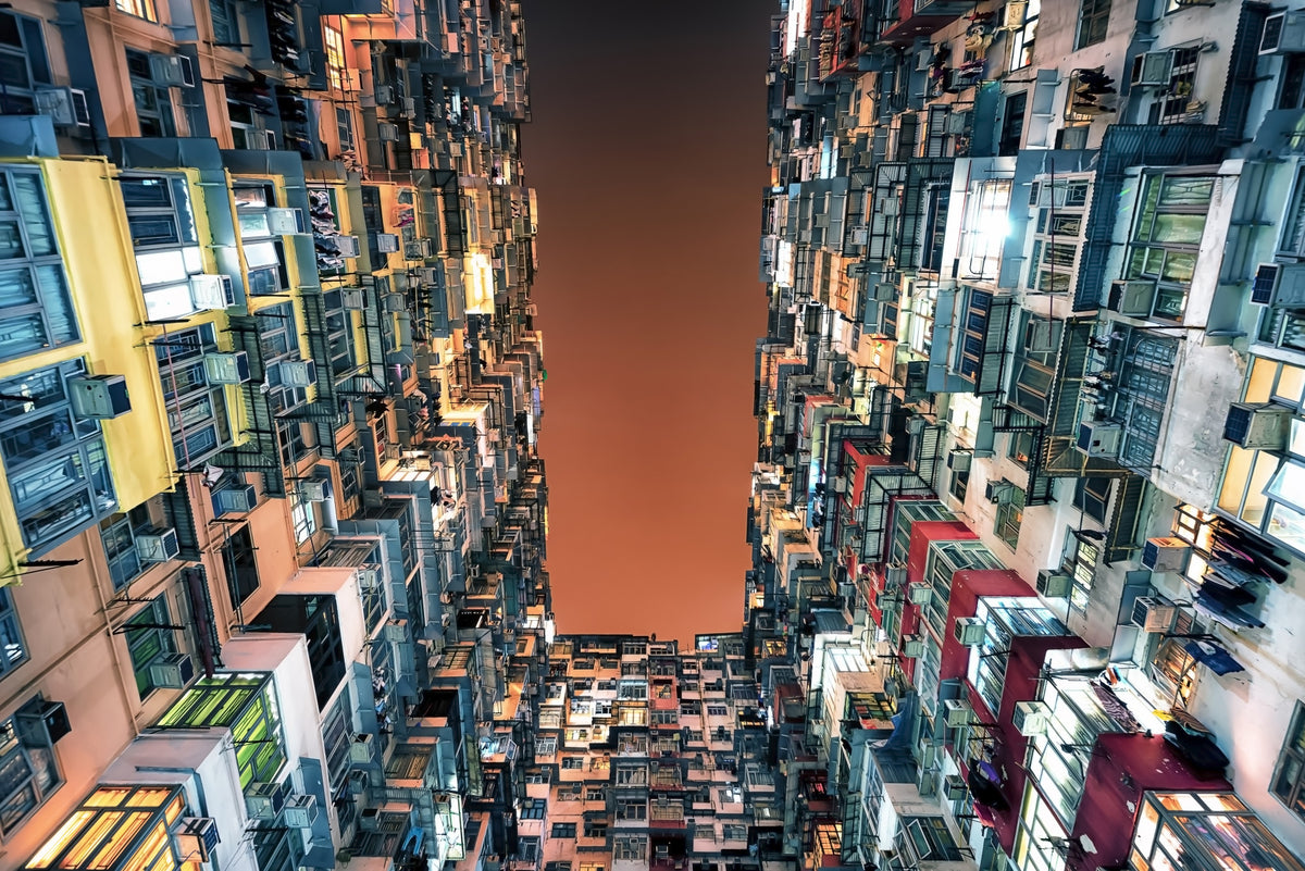 Urban Canyon Wall Mural in your room — zoomed