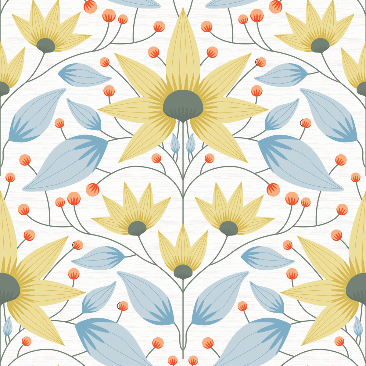 Pale Bloom Symphony Wallpaper⁠ in your room — zoomed