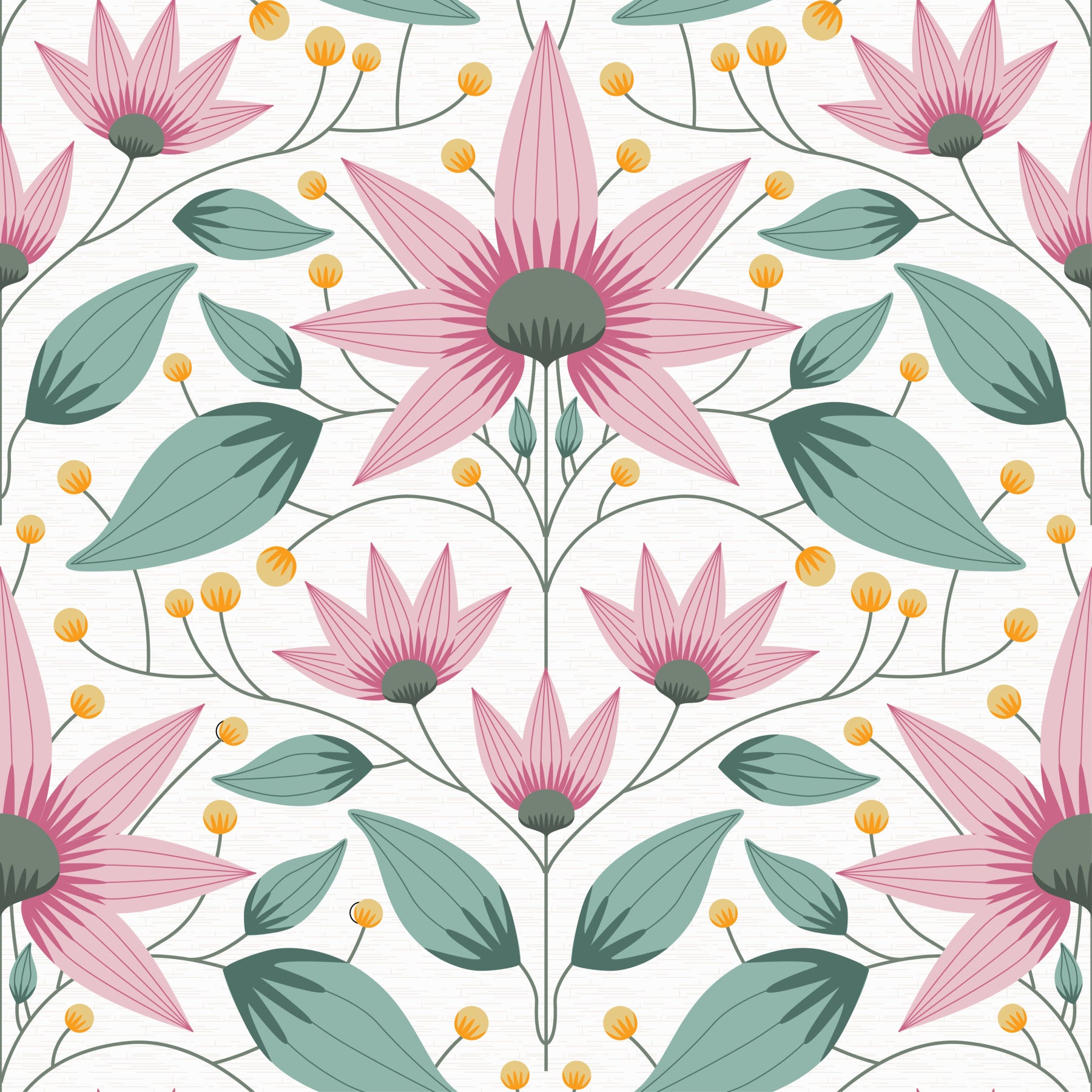Blossom Symmetry pink Wallpaper⁠