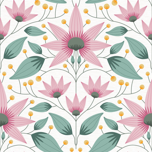 Blossom Symmetry pink Wallpaper⁠