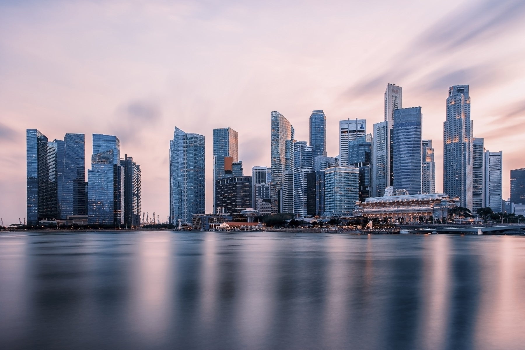 Skyscrapers at Twilight Wall Mural
