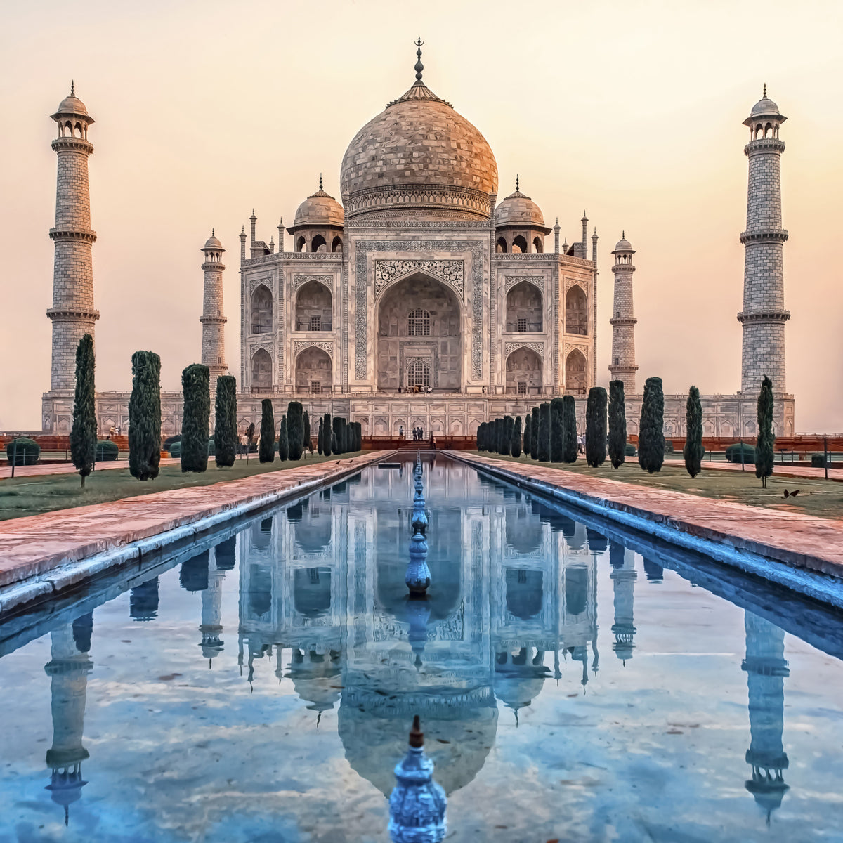 Taj Reflection Wall Mural in your room — zoomed