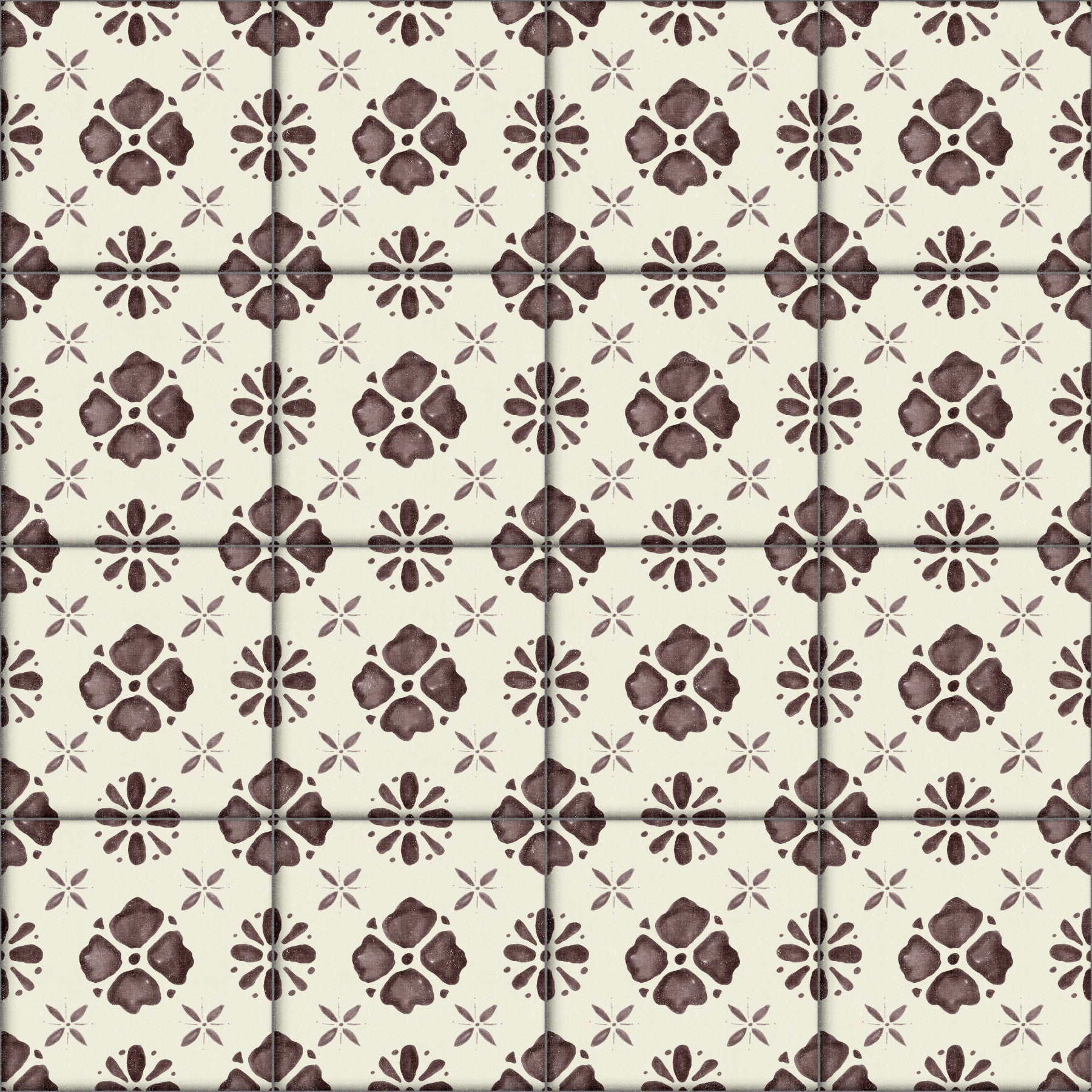 Farmhouse Classic Backsplash Choco Wallpaper⁠