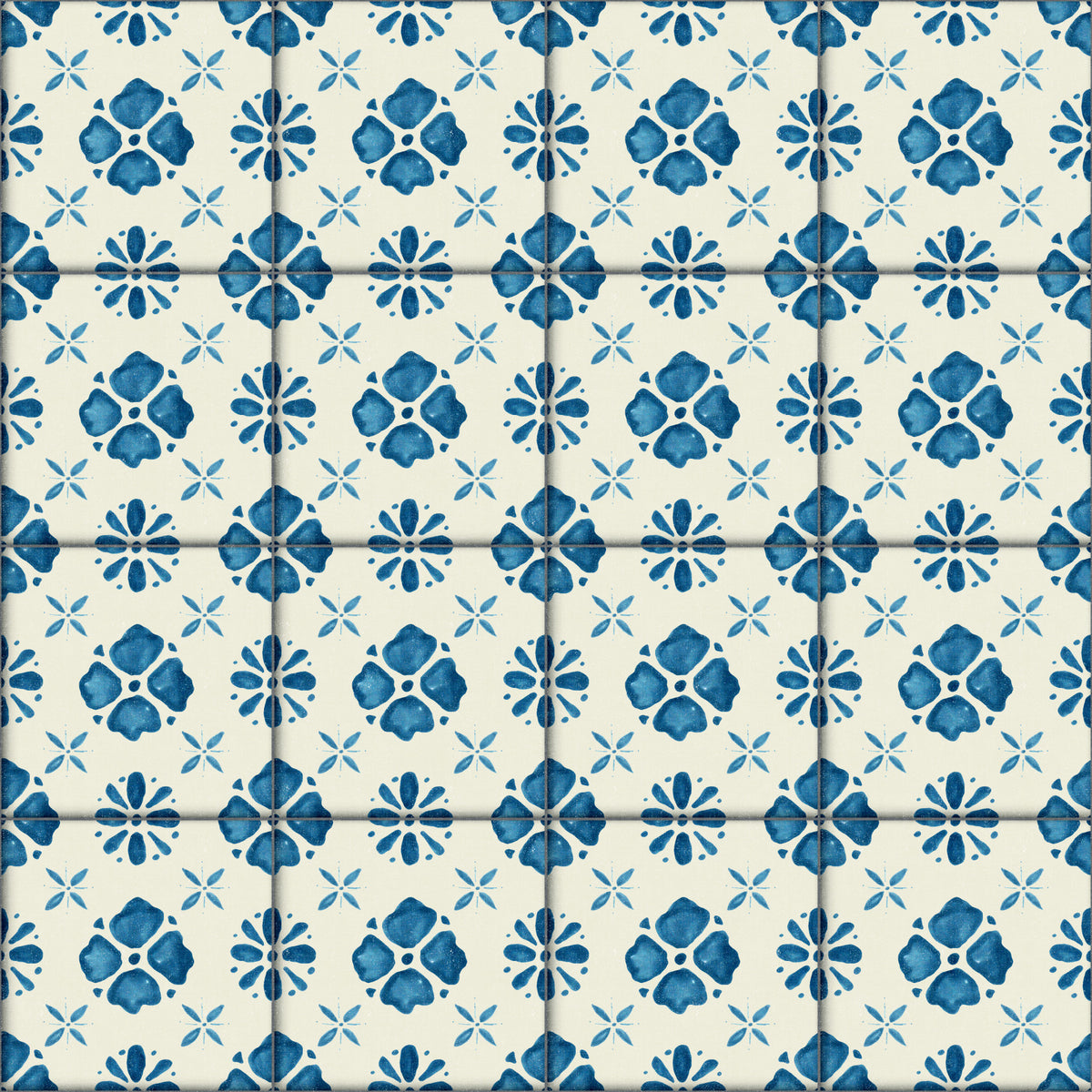 Farmhouse Classic Backsplash Blue Wallpaper⁠ in your room — zoomed
