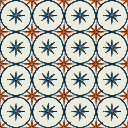Farmhouse Timeless Backsplash Blue Wallpaper⁠