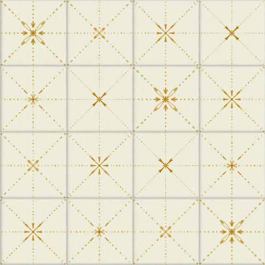 Farmhouse Delicate Backsplash Gold Wallpaper⁠