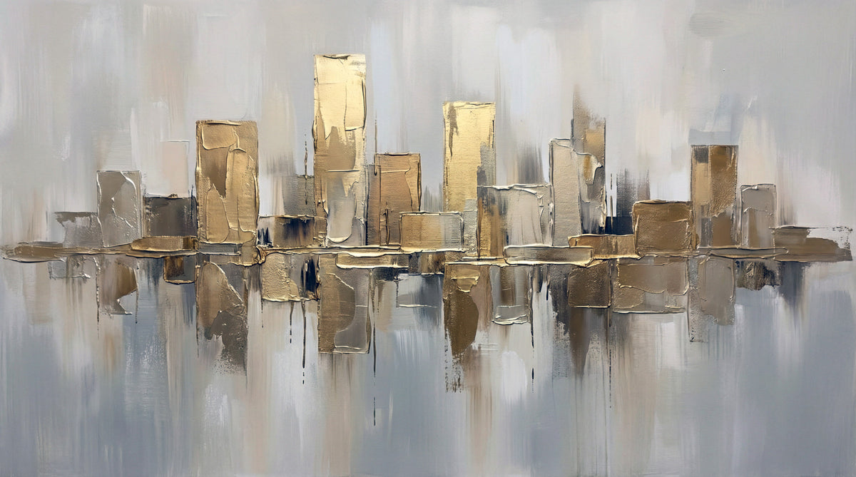 Gilded Metropolis Wall Mural in your room