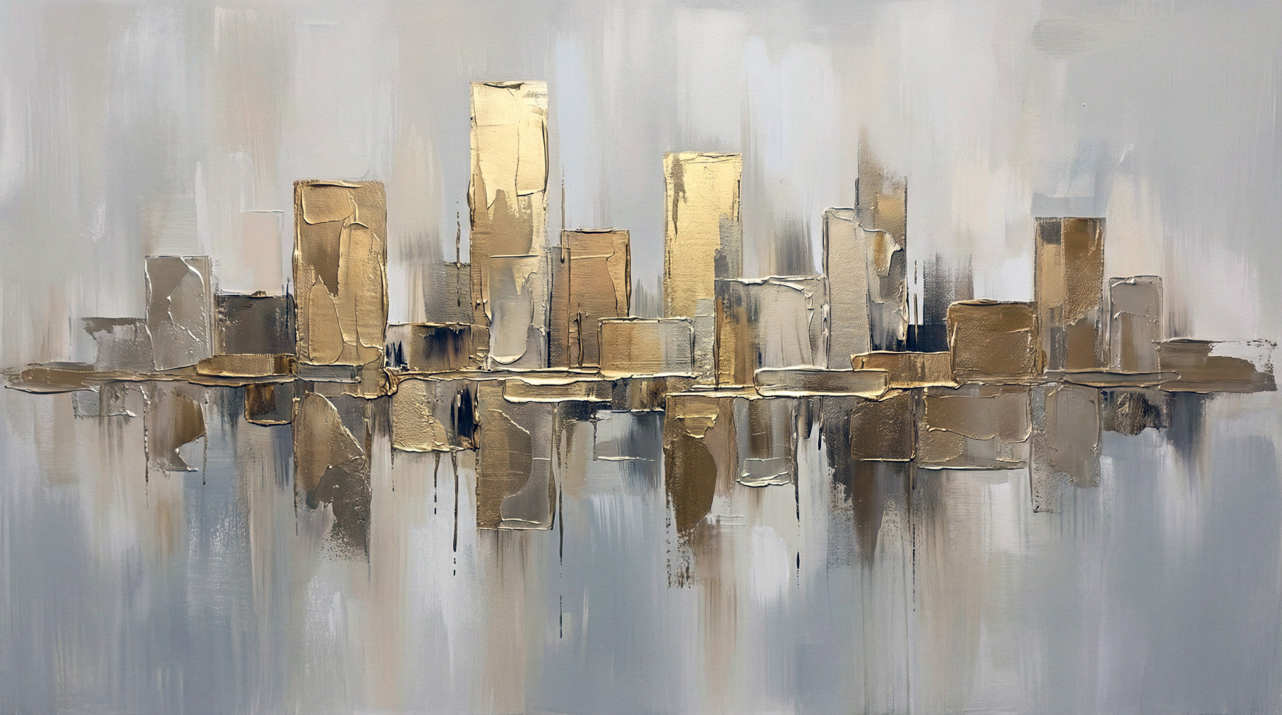 Gilded Metropolis Wall Mural