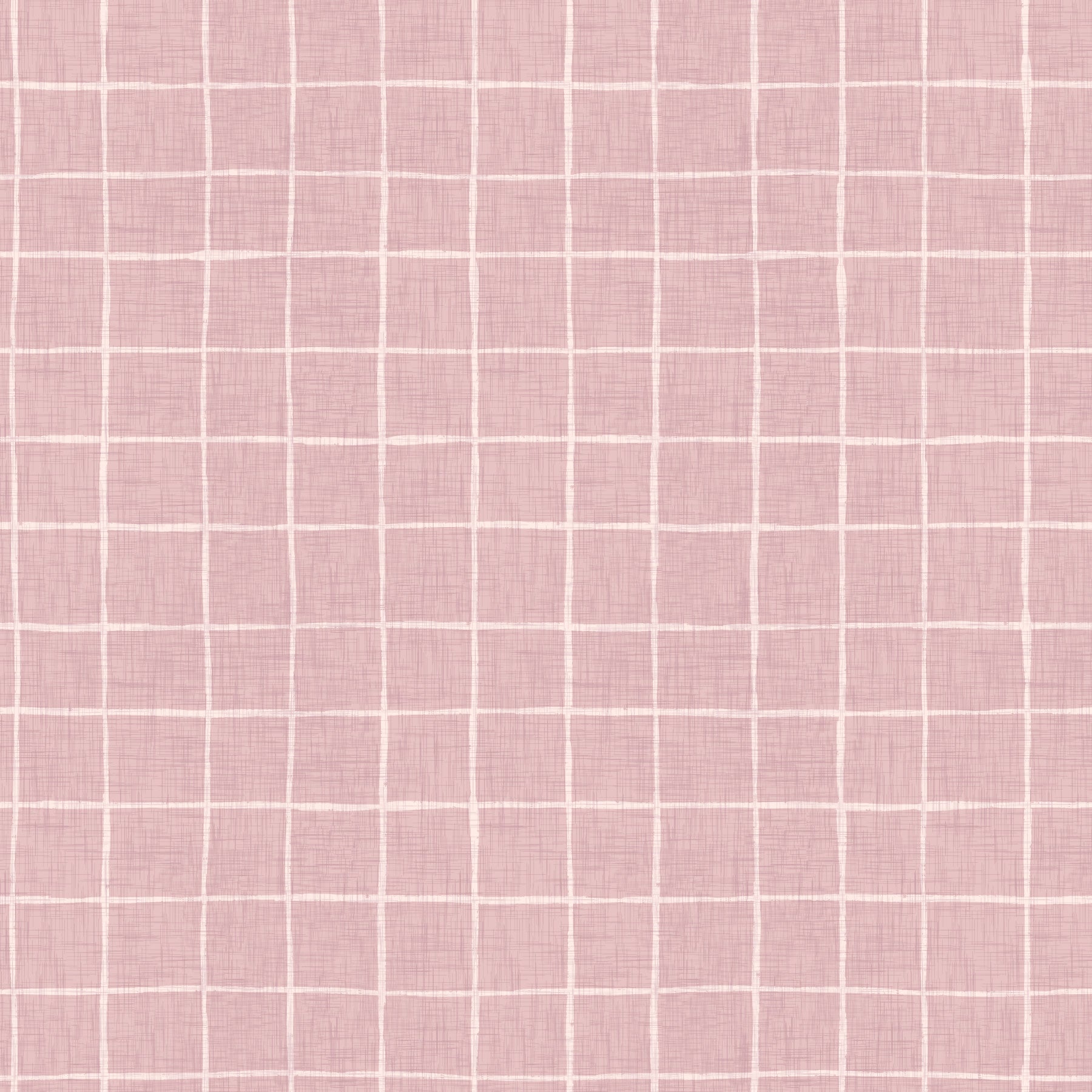 Blush Linen Grid Wallpaper⁠