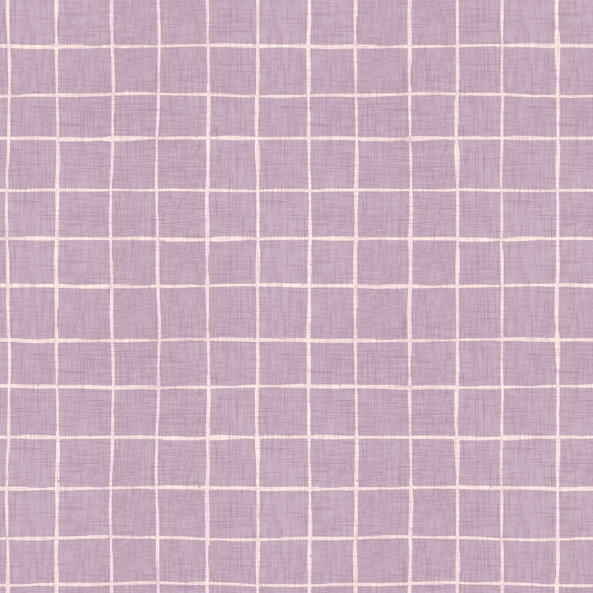 Lavender Linen Grid Wallpaper⁠ in your room — zoomed