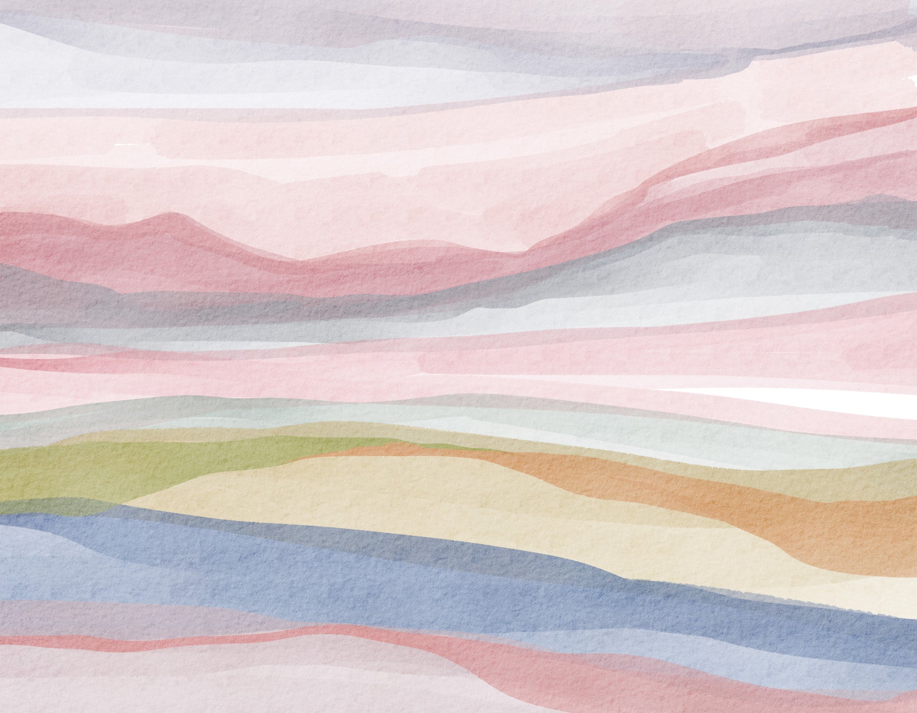 Serene Watercolor Wall Mural