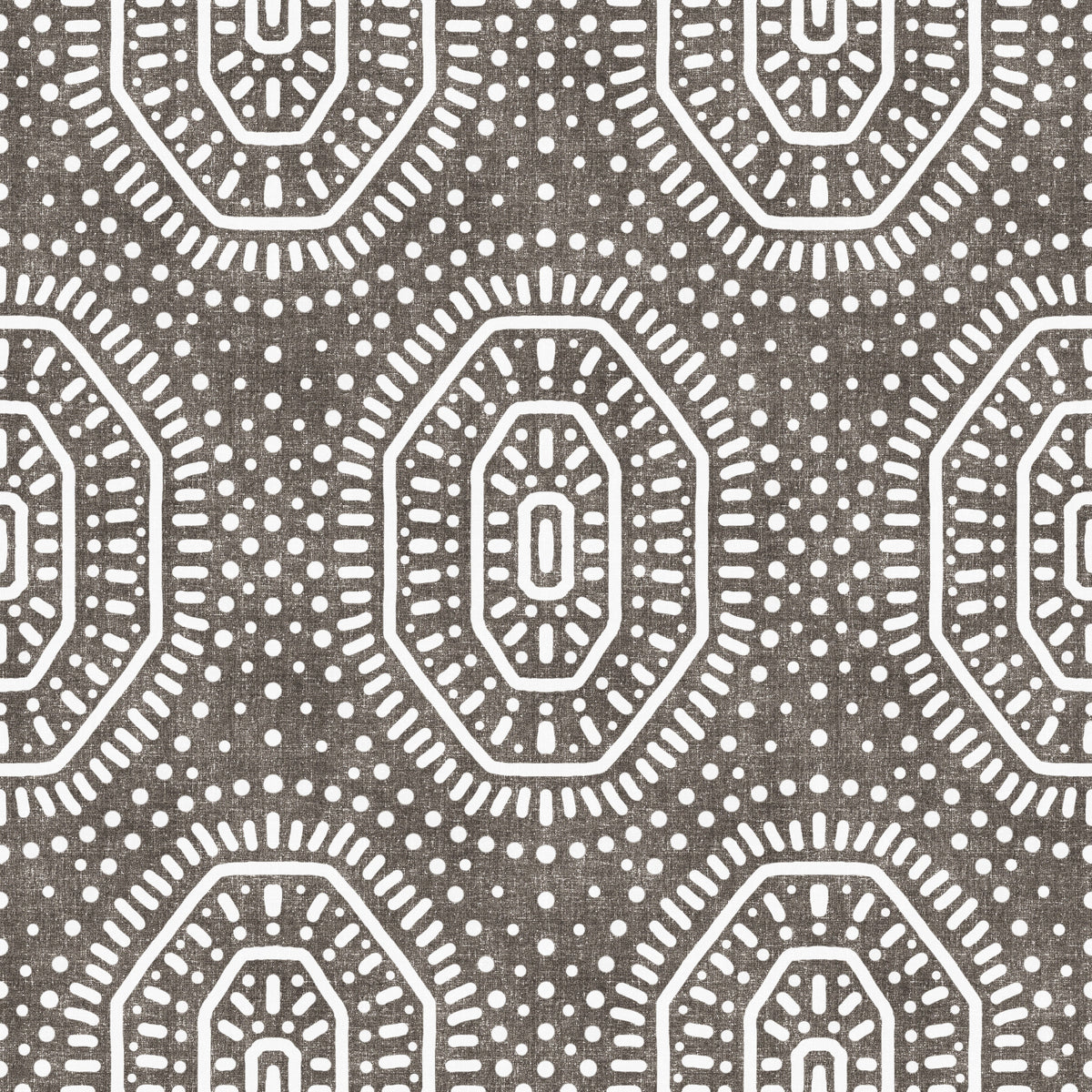 Boho Octagons Crochet Grunge Dark Bark Wallpaper⁠ in your room