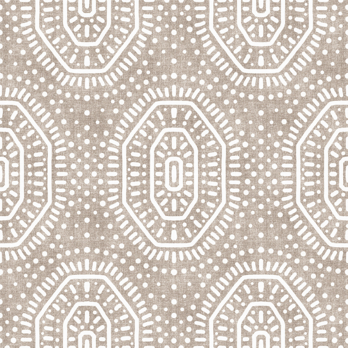 Boho Octagons Crochet Grunge Earthy Beige Wallpaper⁠ in your room