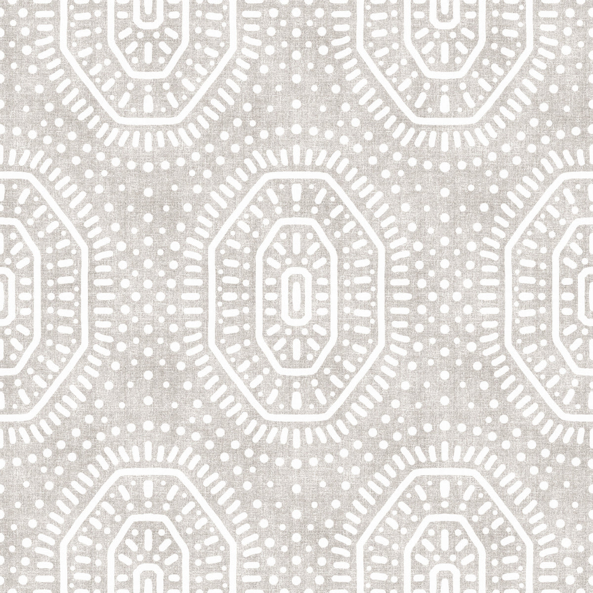 Boho Octagons Crochet Grunge Neutral Wallpaper⁠ in your room — zoomed