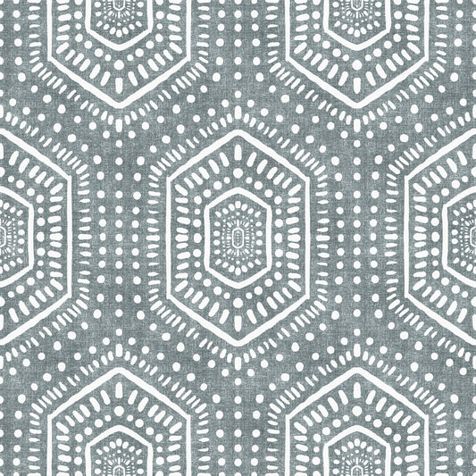 Boho Painted Grunge Calming Blue Wallpaper⁠