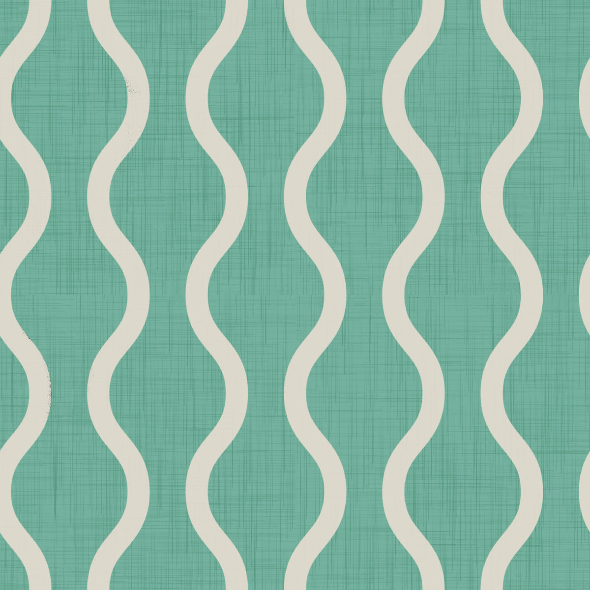 Cozy Scandi Folk Wavy Stripe Sage Mint - Craft Stripe Wallpaper⁠ in your room