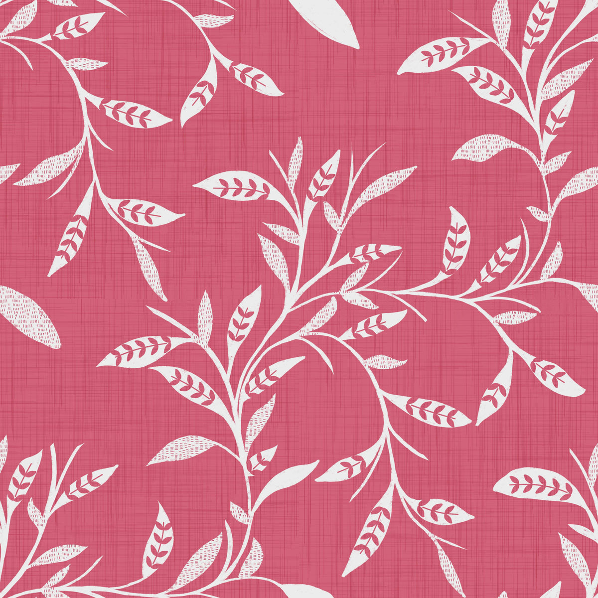 Cozy Scandi Folk Leaf Vine Rose Clay - Craft Blender Wallpaper⁠ in your room