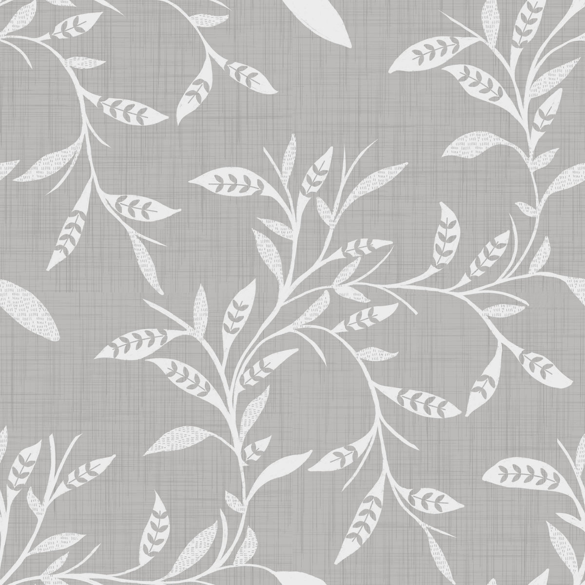 Cozy Scandi Folk Leaf Vine Warm Linen - Craft Blender Wallpaper⁠ in your room