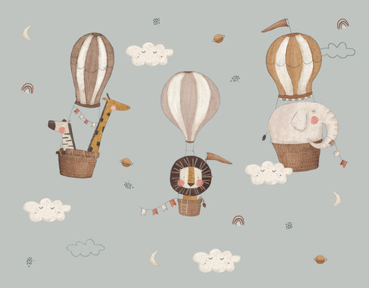 Nursery Hot Air Balloons Wall Mural
