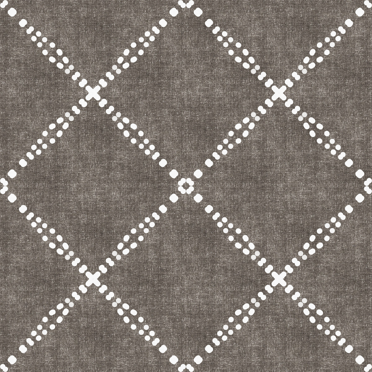 Boho Dotted Trellis Grunge Dark Bark Wallpaper⁠ in your room