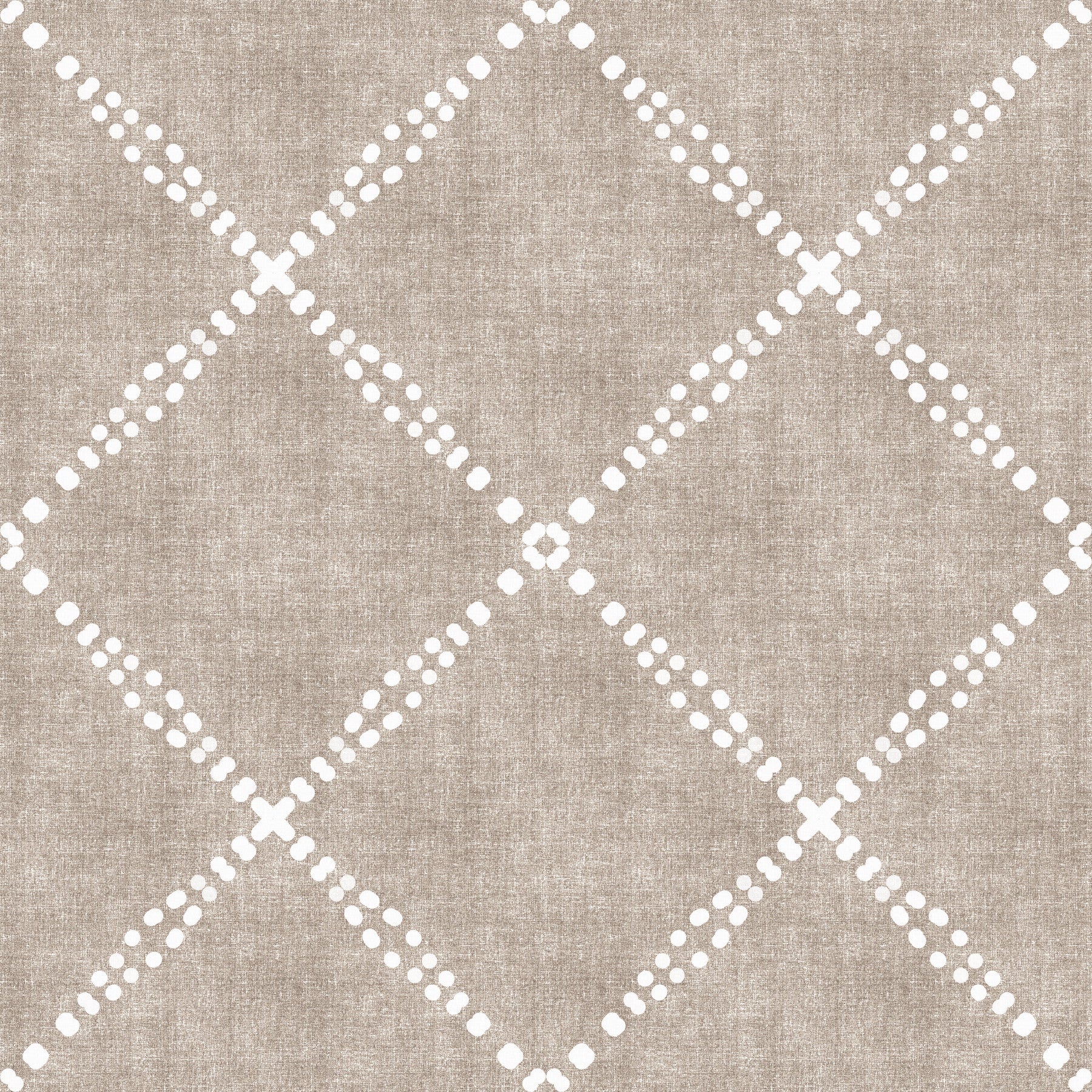 Boho Dotted Trellis Grunge Earthy Beige Wallpaper⁠