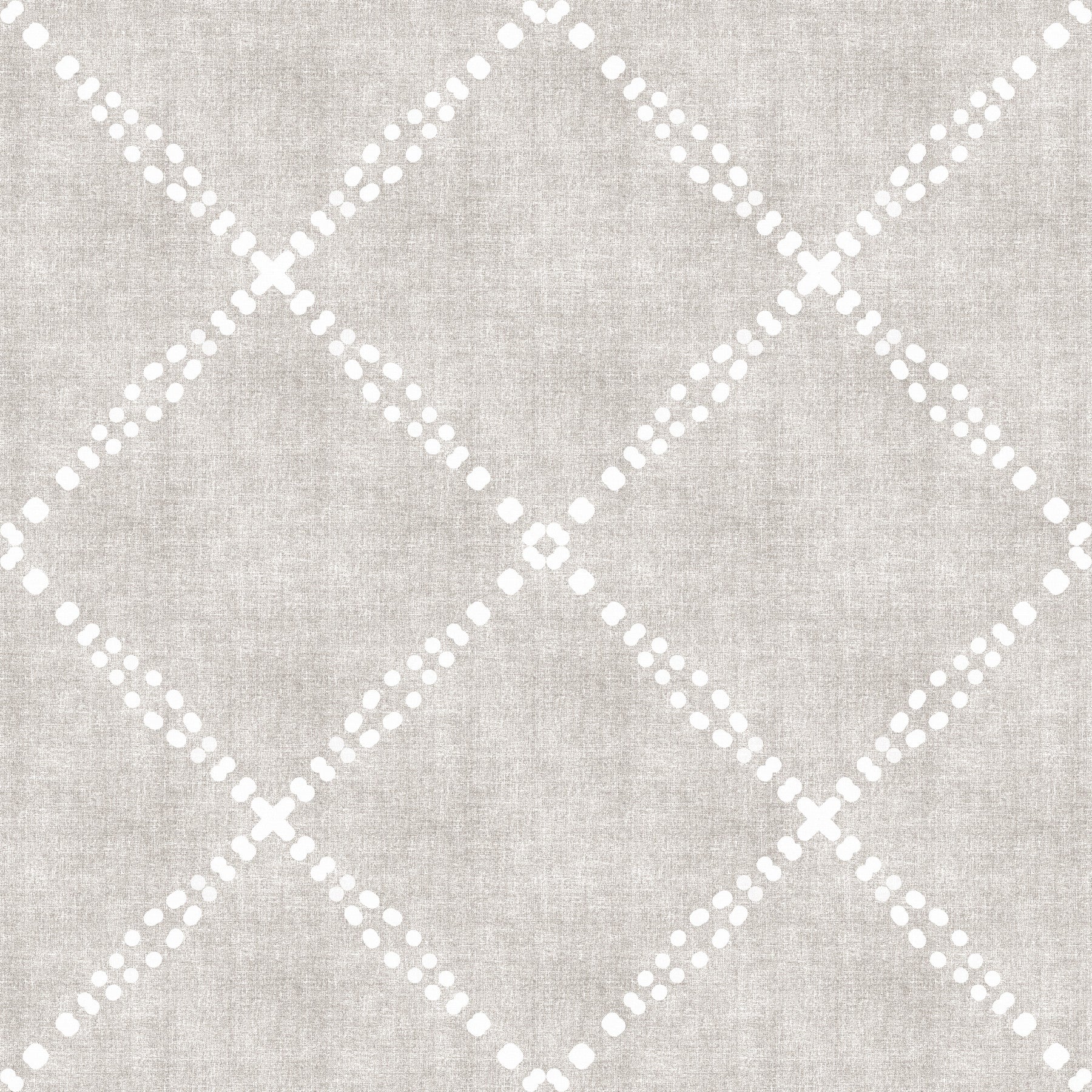 Boho Dotted Trellis Grunge Neutral Wallpaper⁠