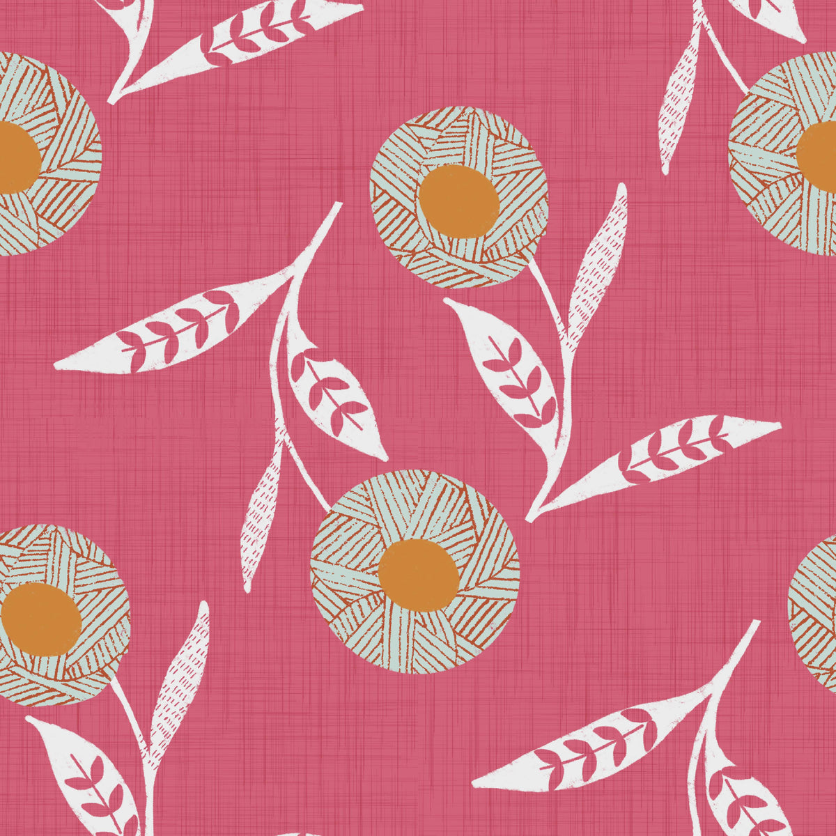 Cozy Scandi Flower Rose Clay - Craft Botanical Wallpaper⁠ in your room