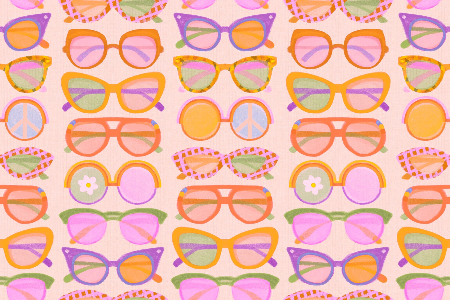 Shades of Cool • Mid-Mod Summer Wall Mural