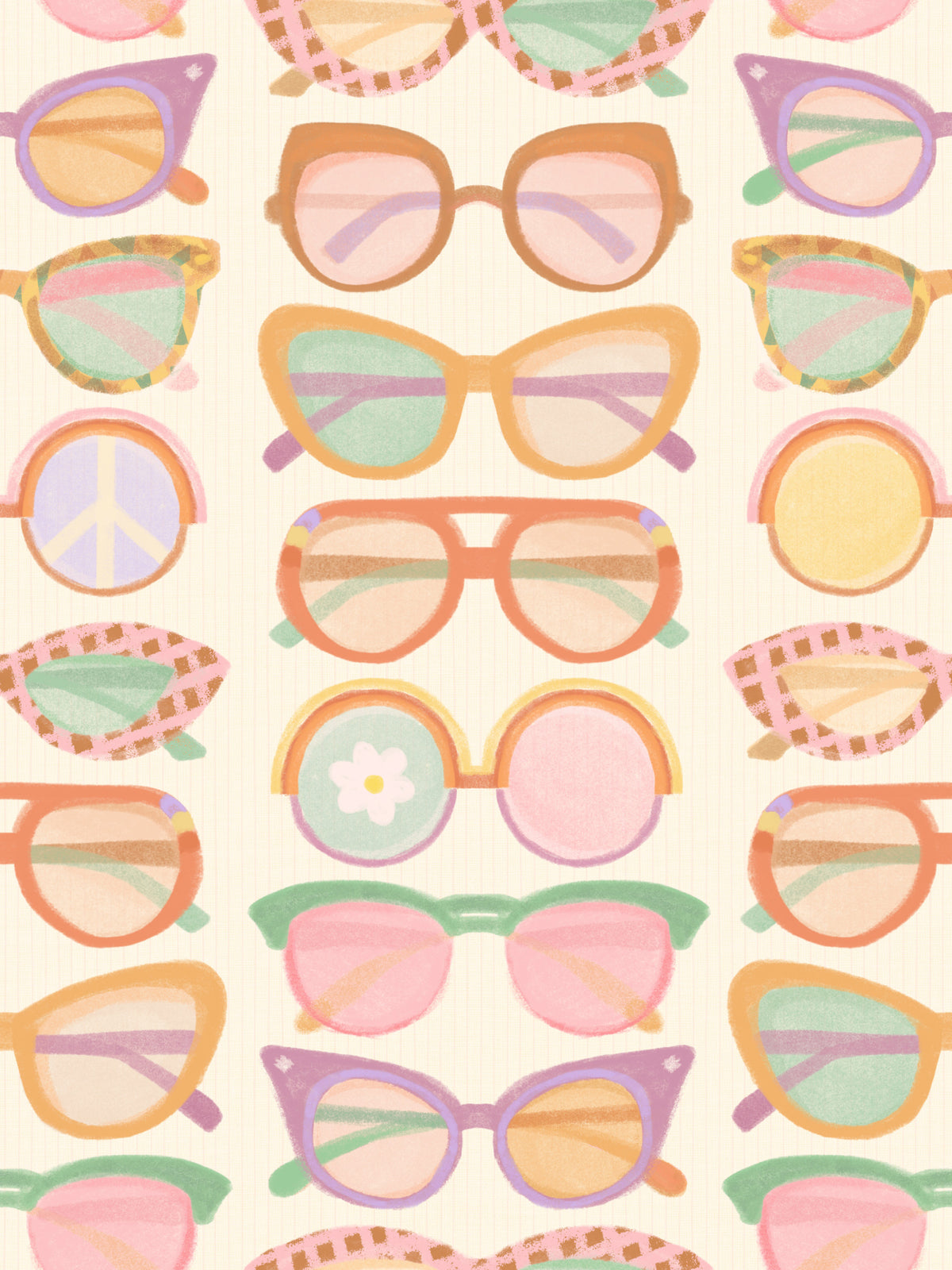 Shades of Cool  -  Mid-Mod Summer Muted Tones Wallpaper⁠ in your room