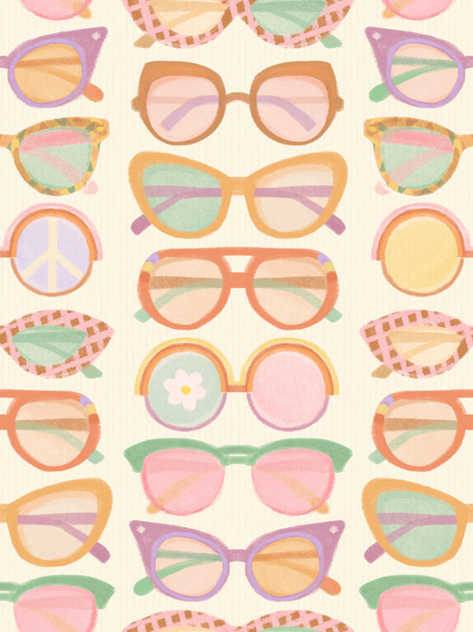 Shades of Cool  -  Mid-Mod Summer Muted Tones Wallpaper⁠