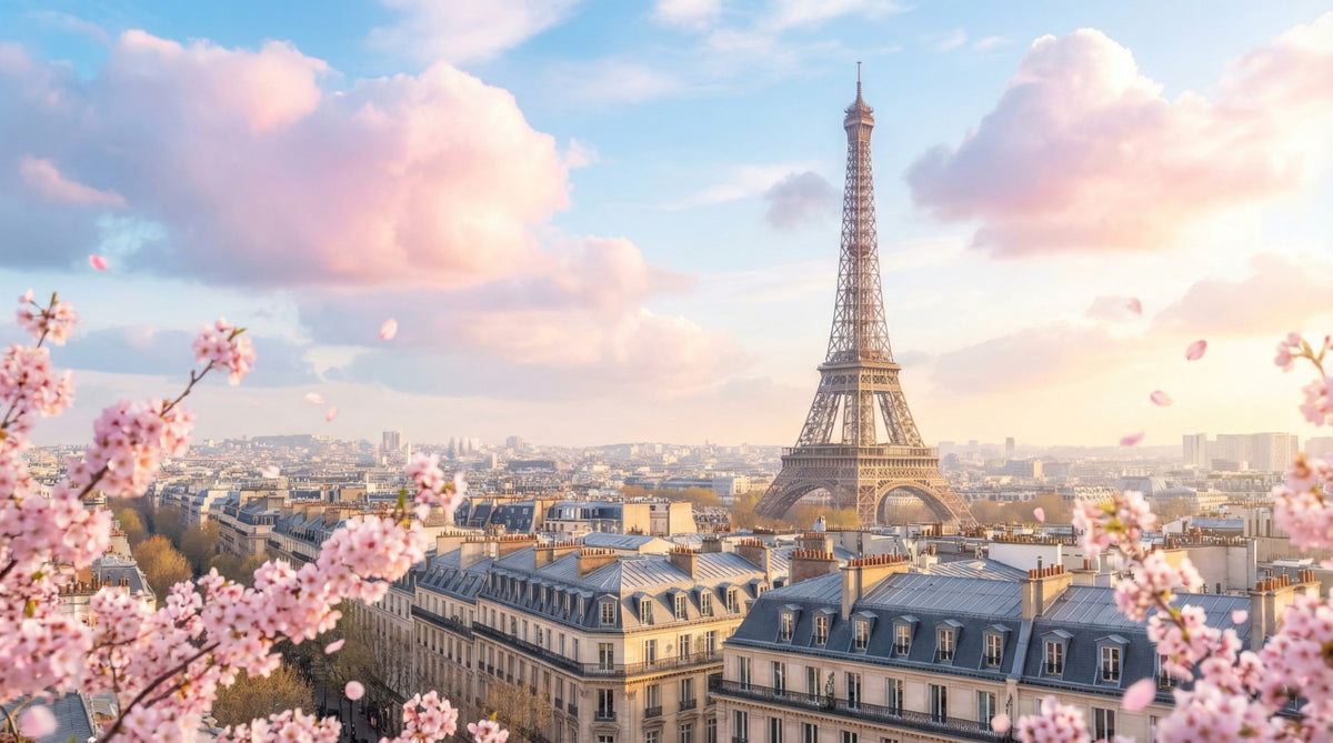 Eiffel Bloom Wall Mural in your room