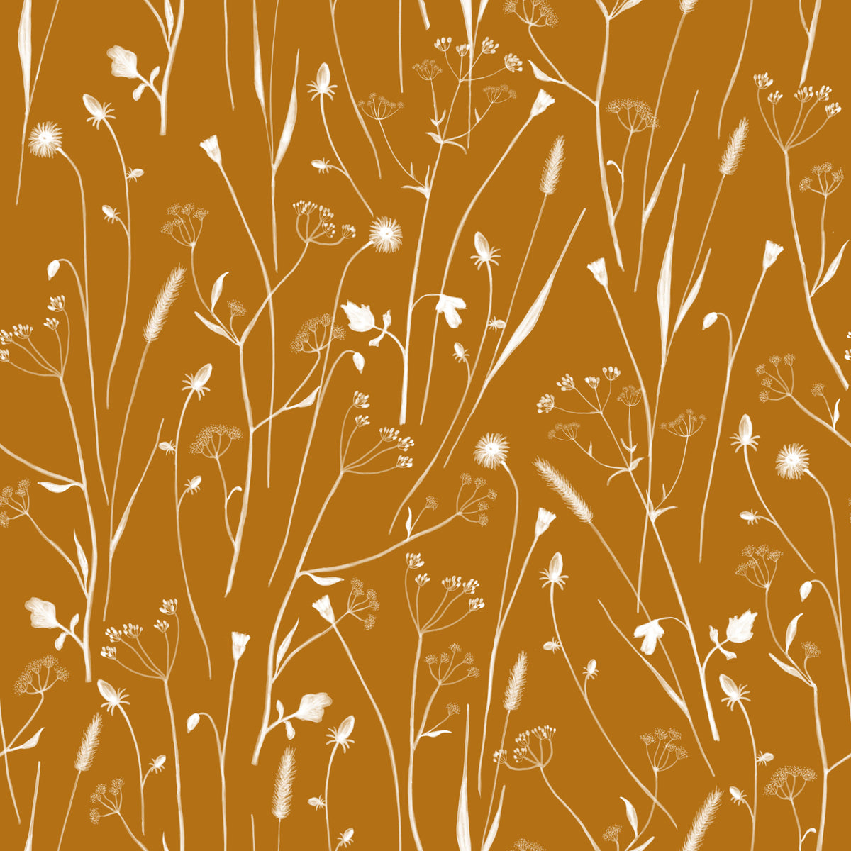 Homeland Floral Golden Wallpaper⁠ in your room — zoomed