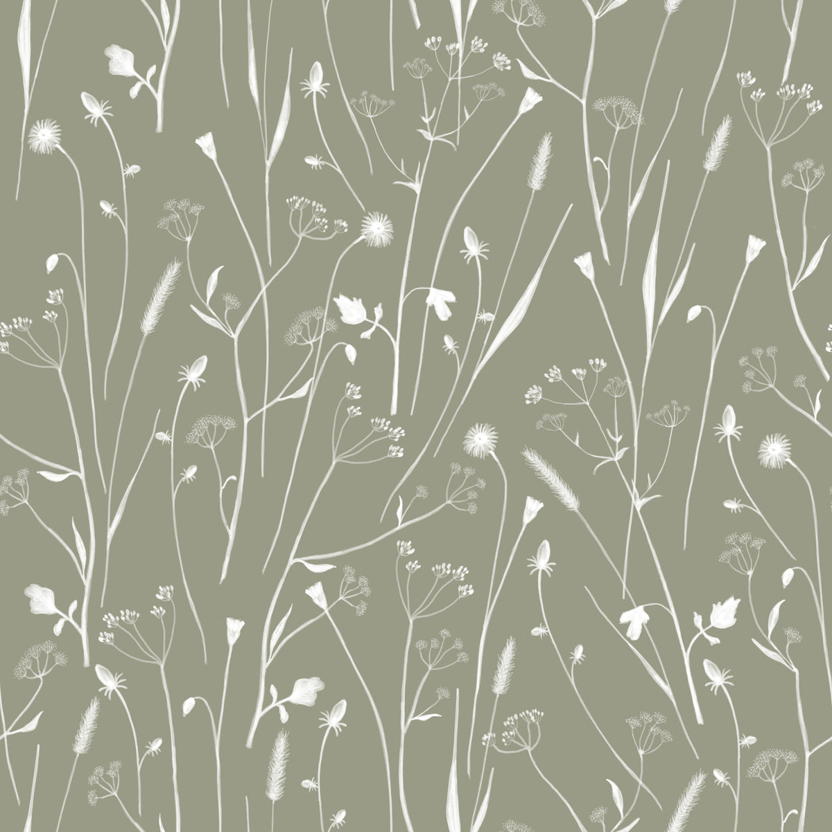 Homeland Floral Sage Wallpaper⁠ in your room — zoomed