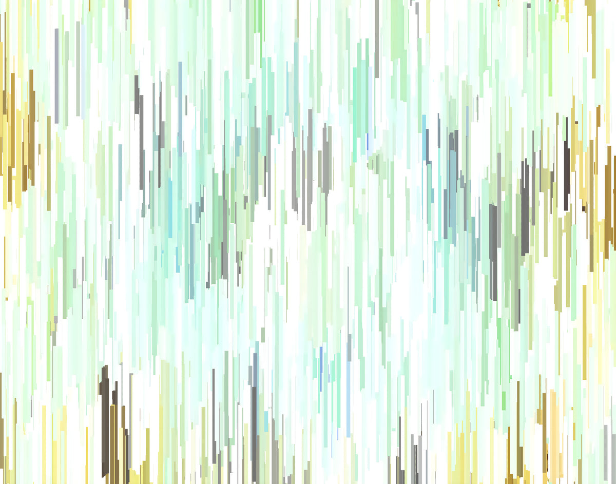 Teal Rain Geometric Spring Fall  Wall Mural in your room — zoomed