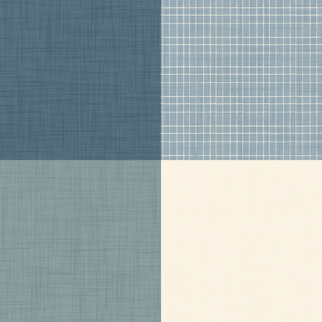 Gingham Dusty Blue Linen Texture Country  Wallpaper⁠