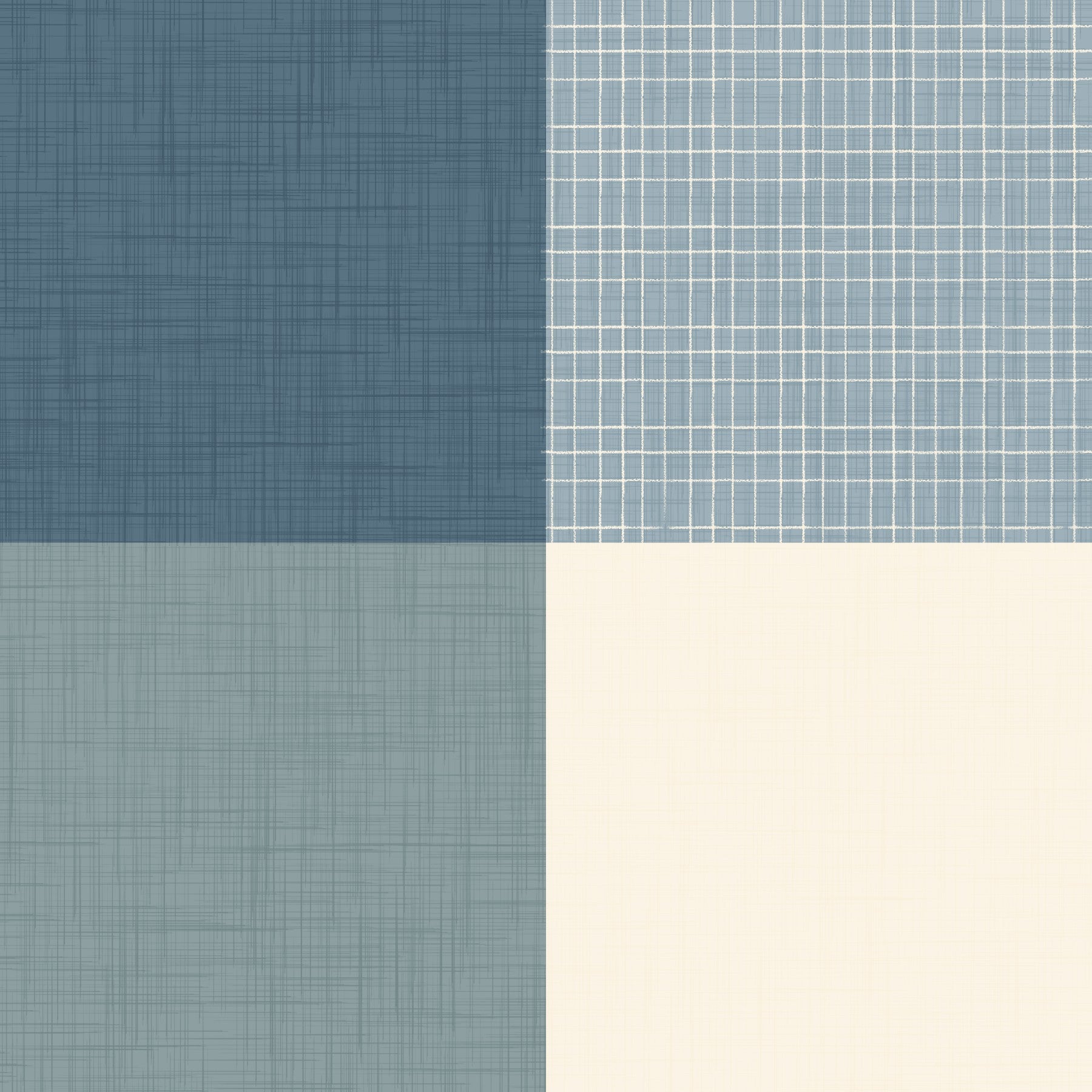 Gingham Dusty Blue Linen Texture Country  Wallpaper⁠