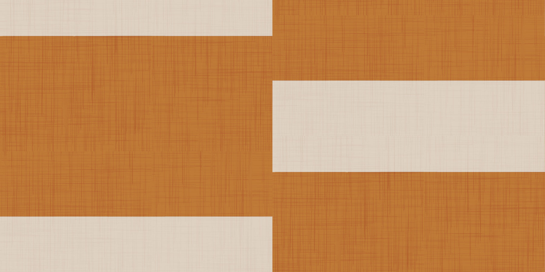 Minimal Stripe Block Terracotta Cream Wallpaper⁠